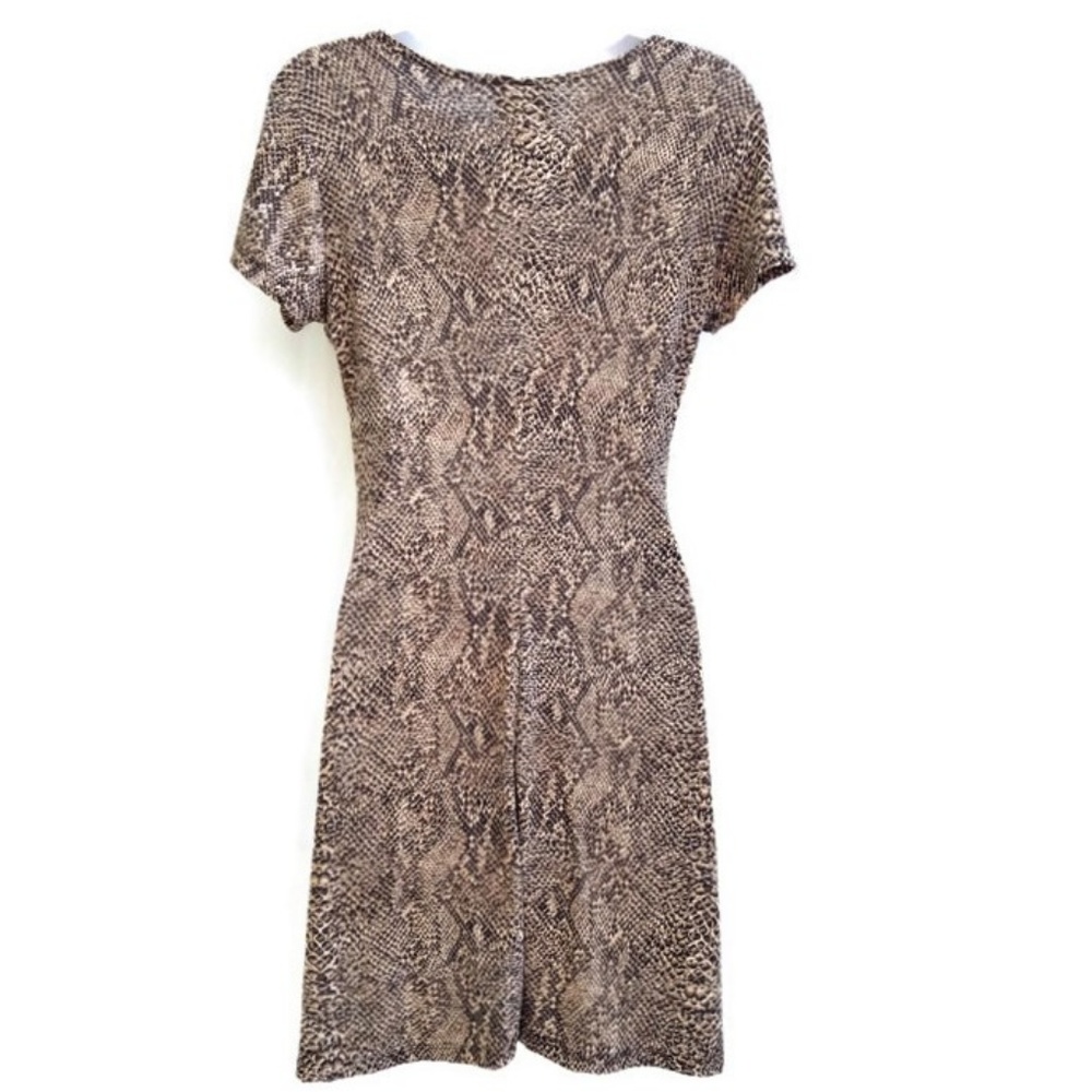 Expressa Usa Dress Python Lizard Print Short Slee… - image 3